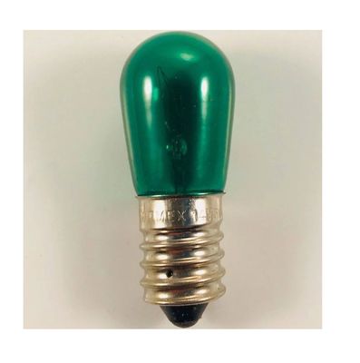 LAMPADINA COLORATA E14 5W 14V VERDE PER CATENE LUMINARIE DI NATALE