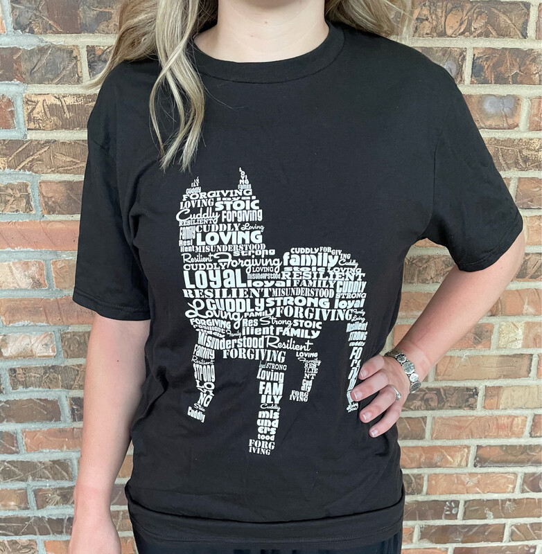 Calligram Pit Bull | Short Sleeve (Black, Blue, Pink)