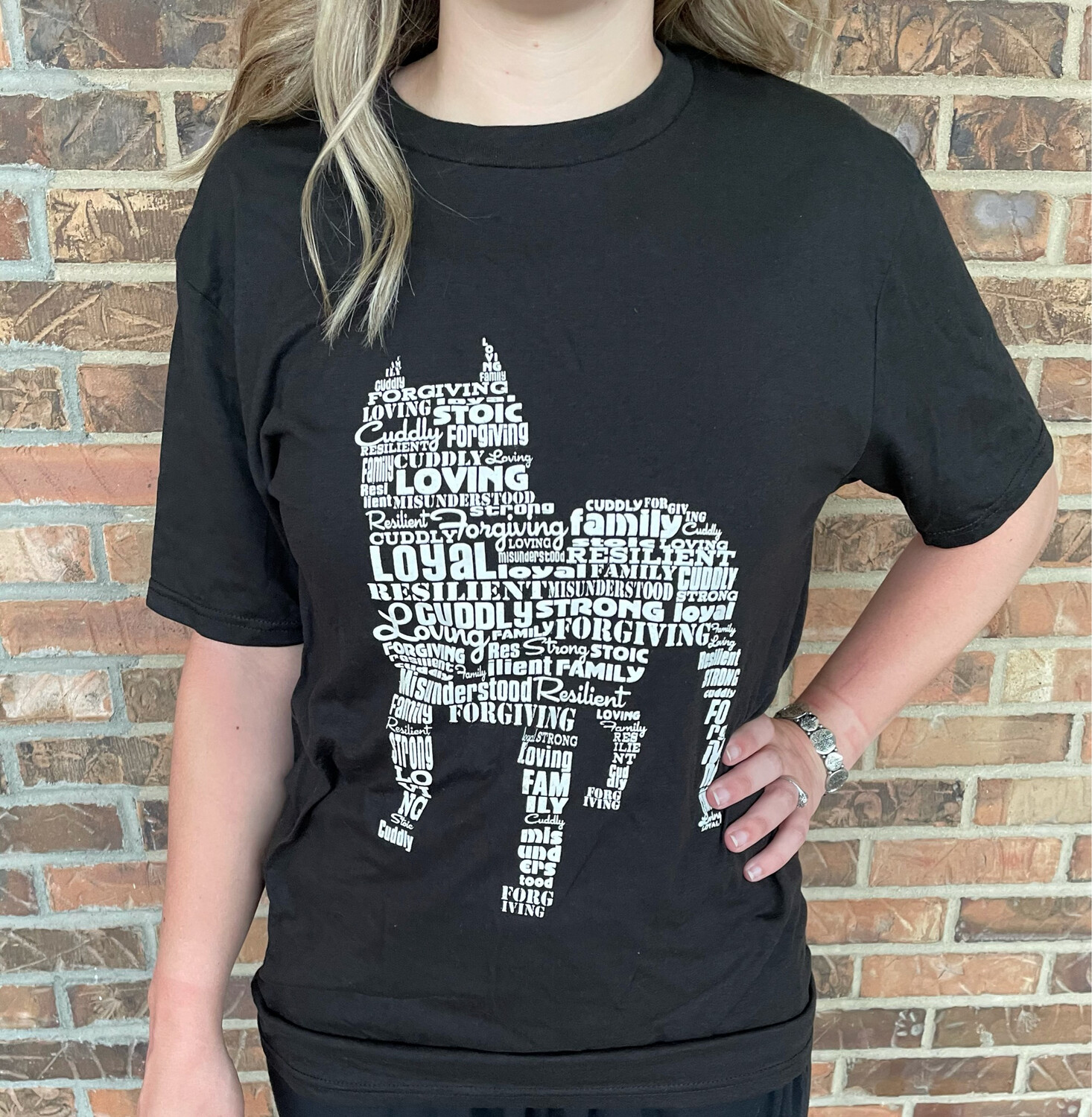 Calligram Pit Bull | Short Sleeve (Black, Blue, Pink)