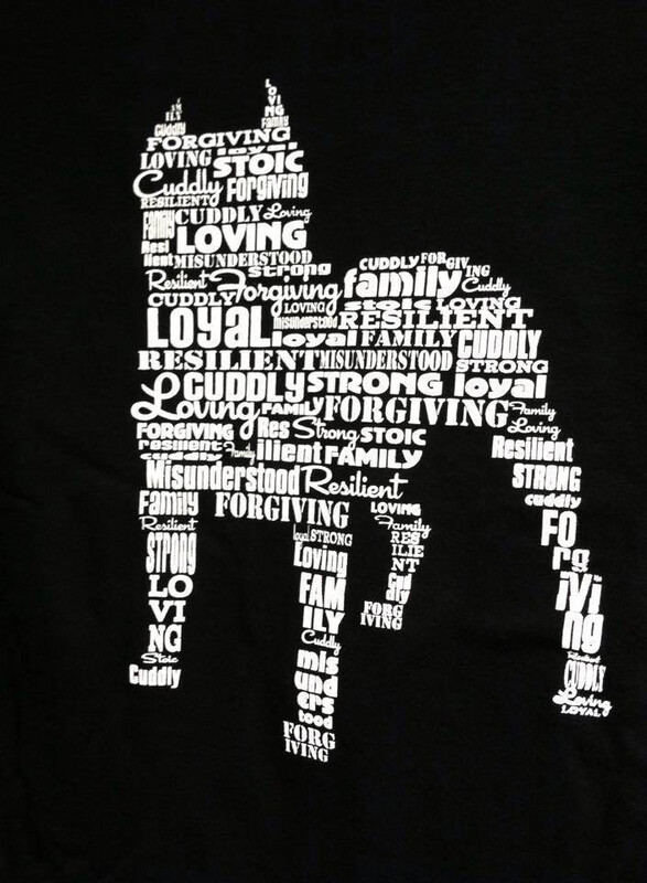 Calligram Pit Bull | Long Sleeve (Black/Red)