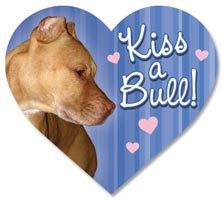 Kiss a Bull Heart Magnet