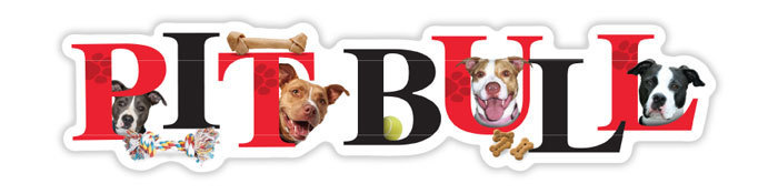 Red and Black Pit Bull Magnet