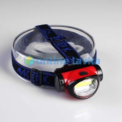 Фонарь налобный аккумуляторный красный 1LED BR973 Фонарь налобный аккумуляторный красный 1LED BR973