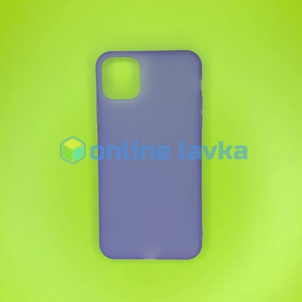 Чехол силикон для iPhone 11 Pro Max матовый фиолетовый