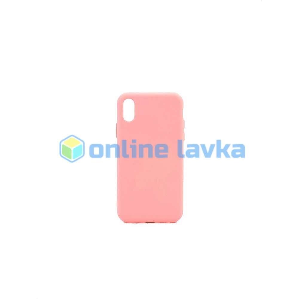 Чехол силиконовый Case для iPhone X, Xs розовый №19