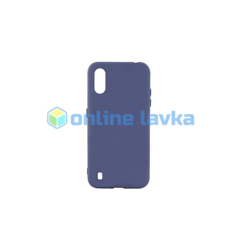 Чехол силиконовый Case для Samsung A01 синий №2