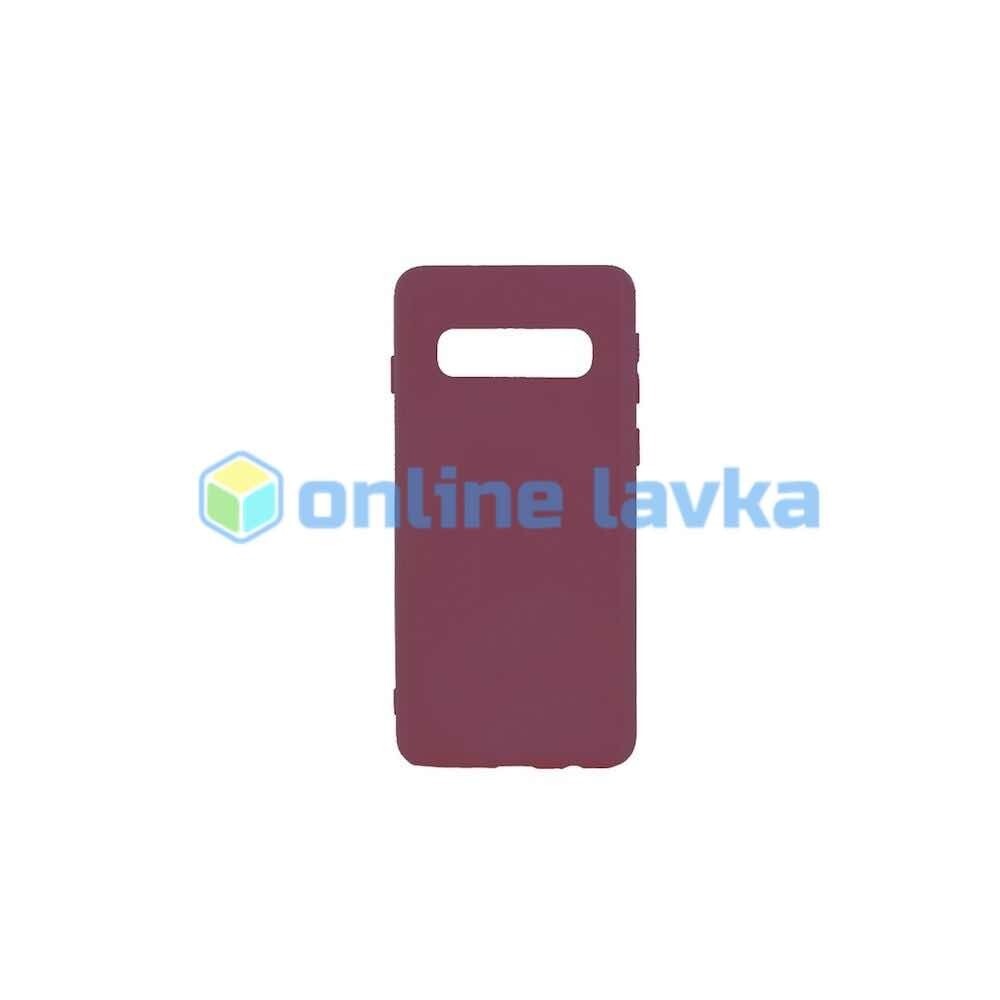 Чехол силиконовый Case для Samsung S10 винный №73