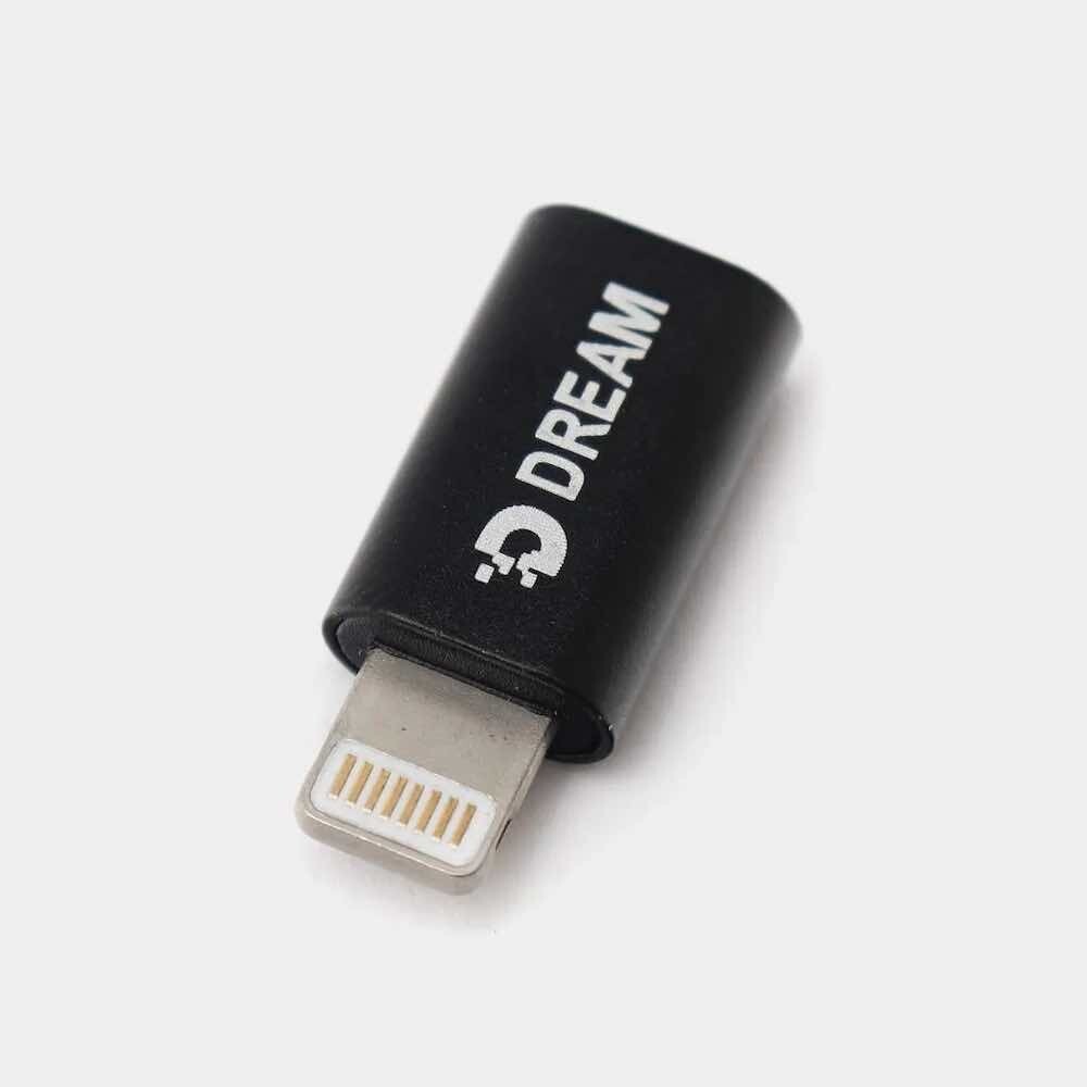 Адаптер Dream micro USB (вход) -  Lightning (выход) черный