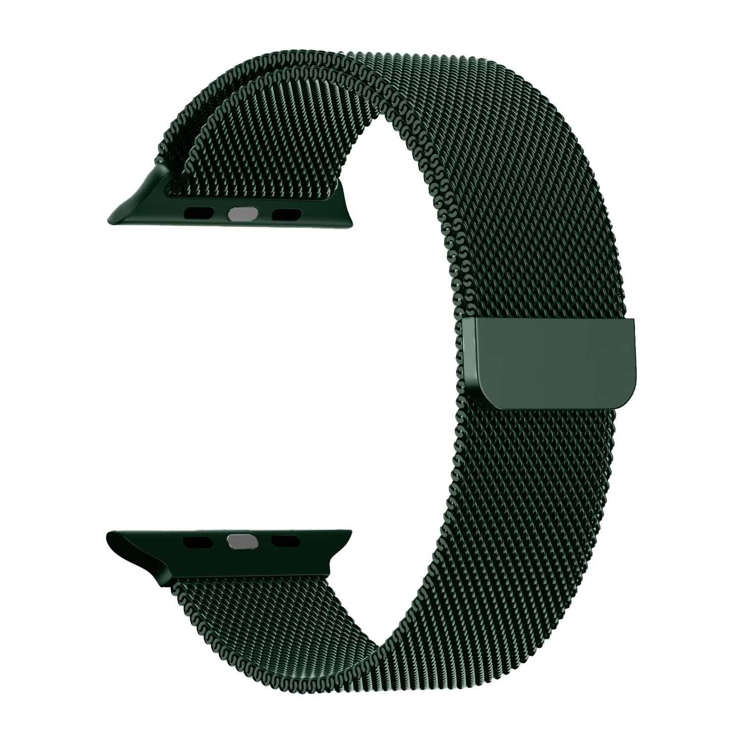 Ремешок для Apple Watch 42 / 44 мм металлический темно зеленый