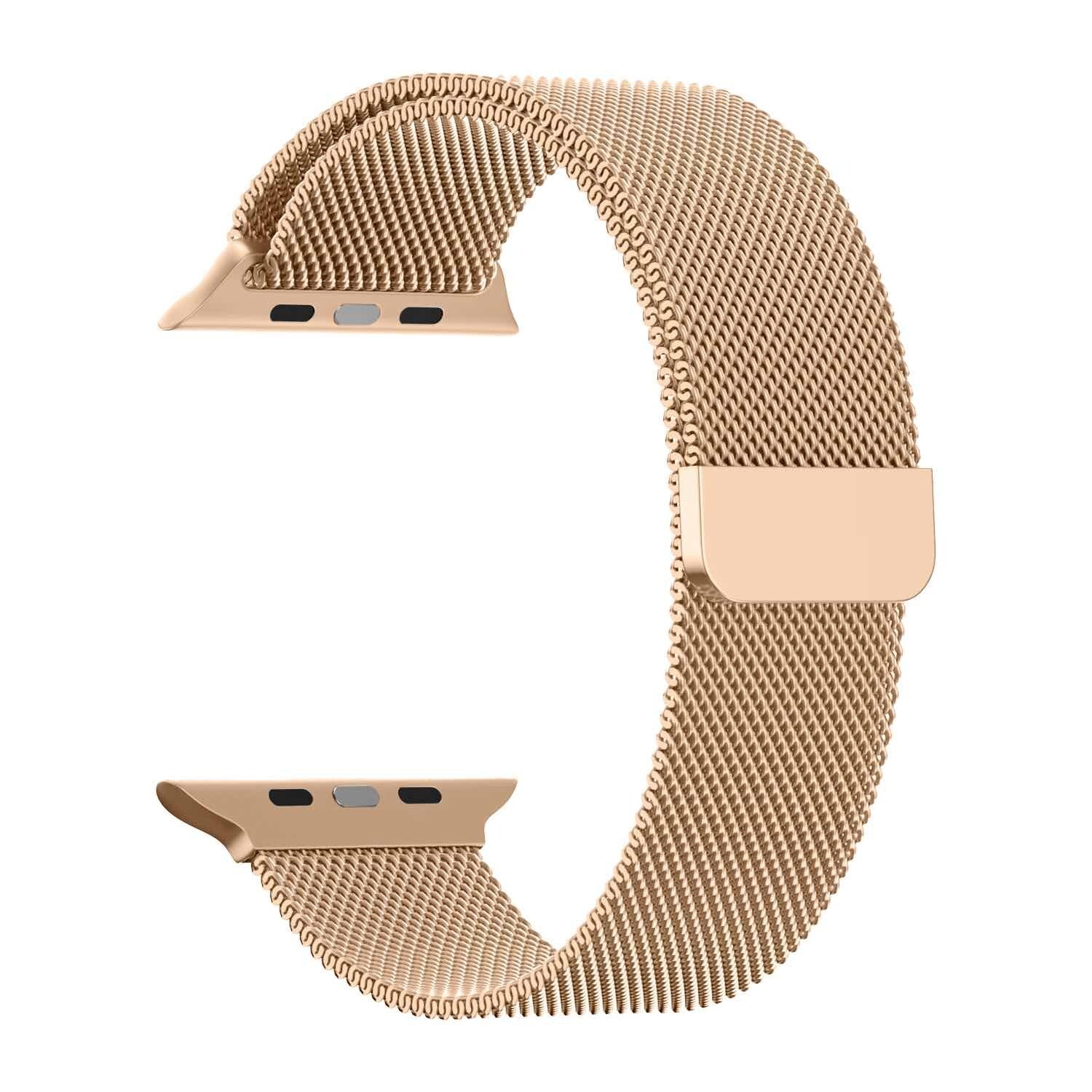Ремешок для Apple Watch 42 / 44 мм металлический цвет: золото с розова