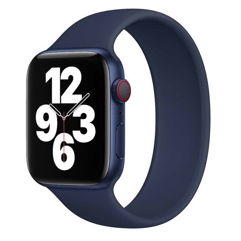 Ремешок моно силикон для Apple Watch 38 / 40 / 41 мм темно синий (135 мм)