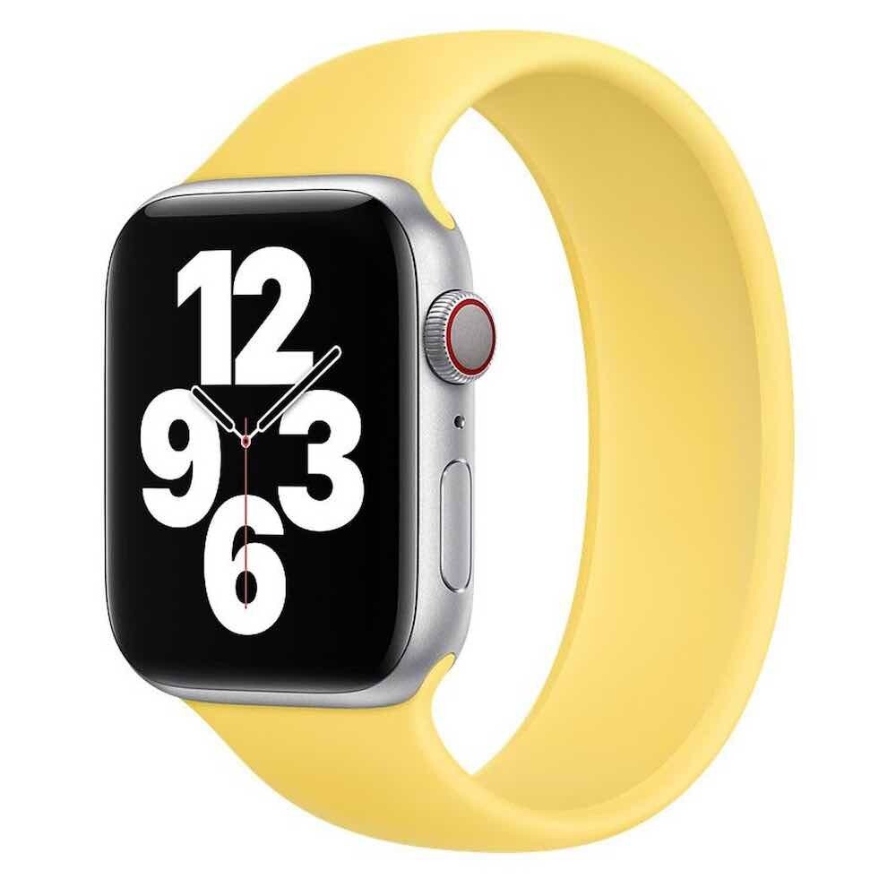 Ремешок моно силикон для Apple Watch 38 / 40 / 41 мм желтый (141 мм)