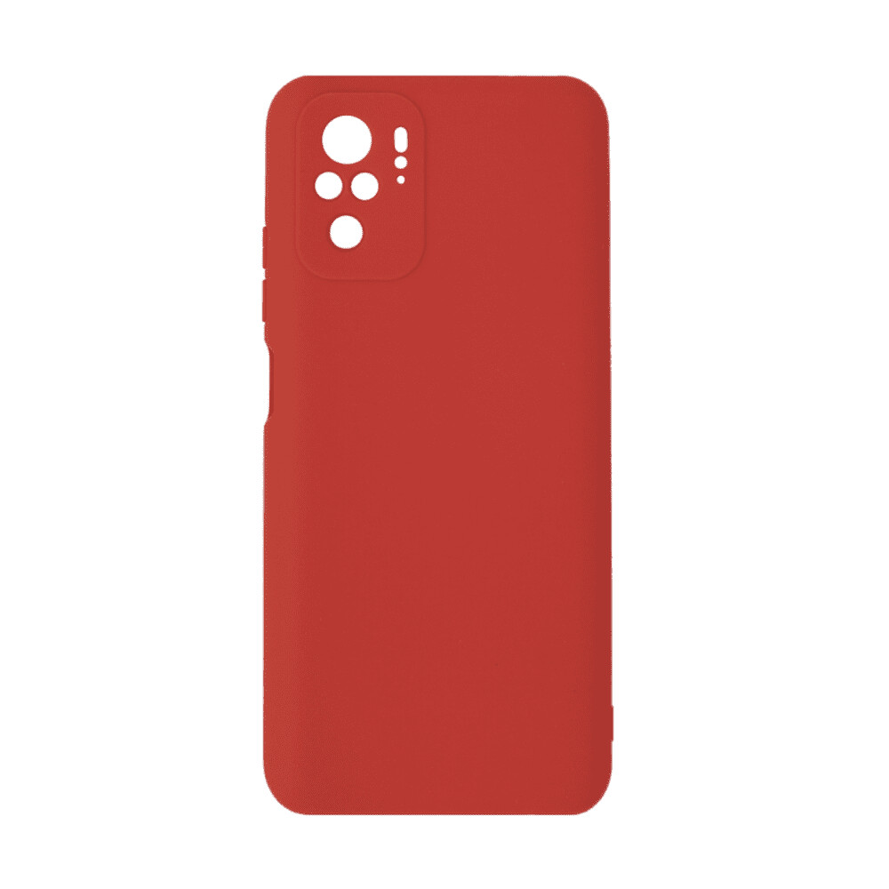 Чехол Silicone для Redmi Note 10 красный (защита камеры)