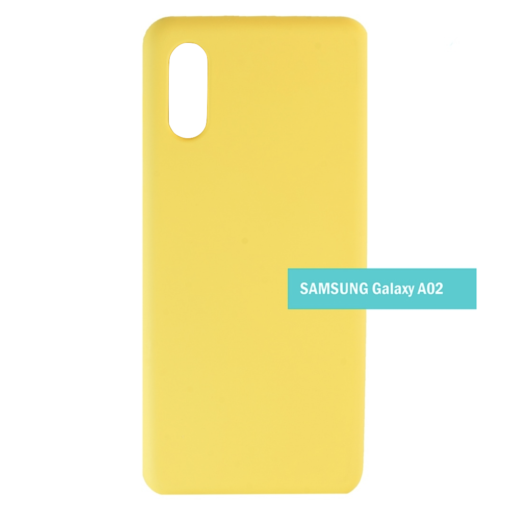 Чехол силиконовый Case для Samsung A02 желтый №41