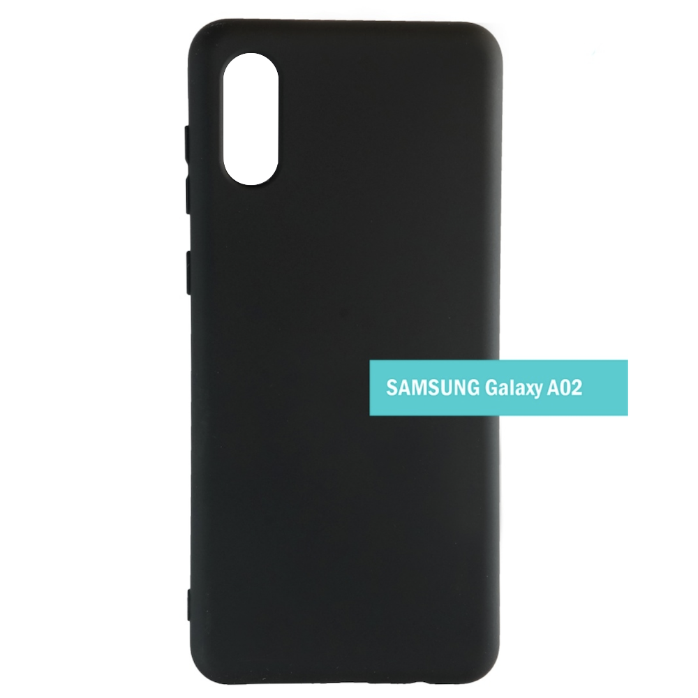 Чехол силиконовый Case для Samsung A02 черный №1