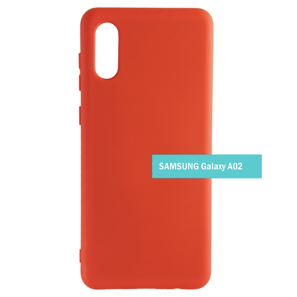 Чехол силиконовый Case для Samsung A02 красный №4