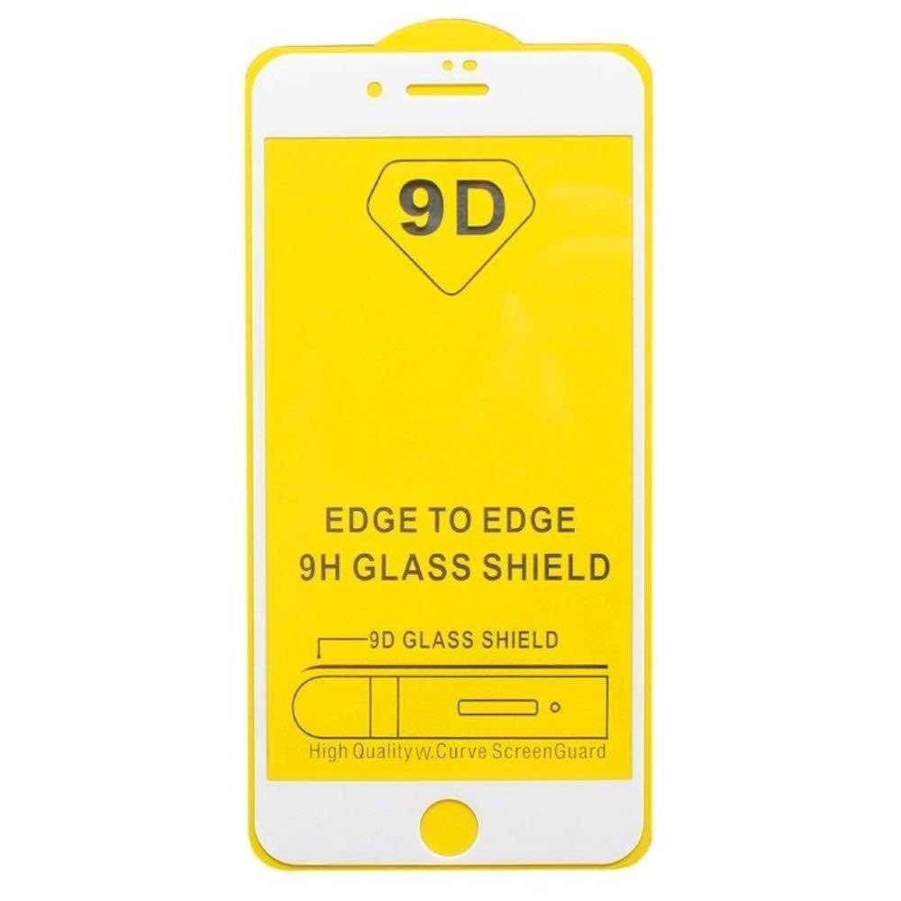 Защитное стекло для iPhone 7+ 8+ 9D White (приклеивается полностью)