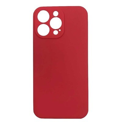 Чехол с микрофиброй для iPhone 14 Pro красный