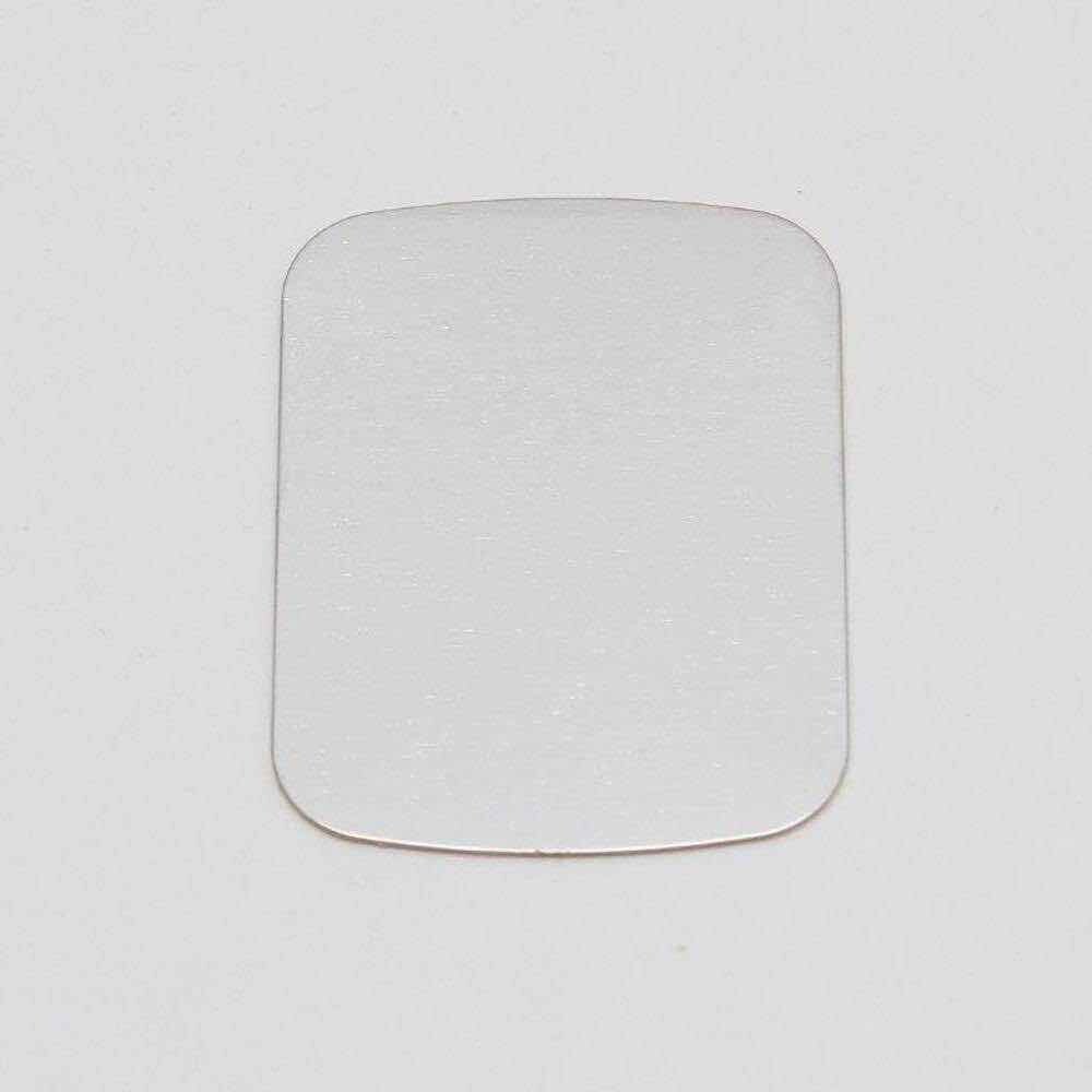 Пластина для магнитных держателей серебристая прямоугольная - 1 штука (45 x 65 мм)