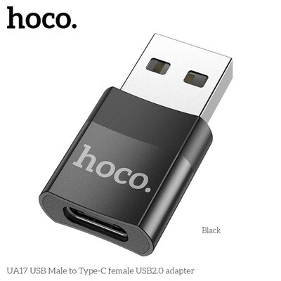 Конвертер Hoco UA17 Type-C в USB черный