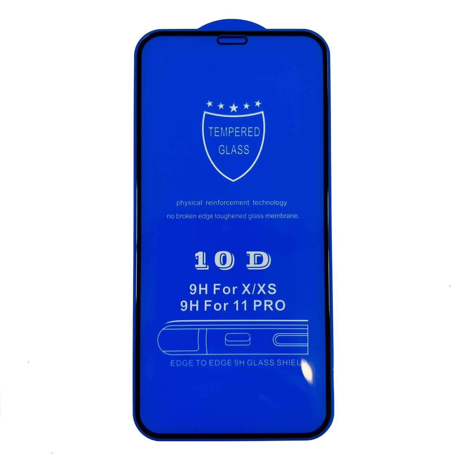 Защитное стекло для iPhone X Xs 11Pro 10D Black