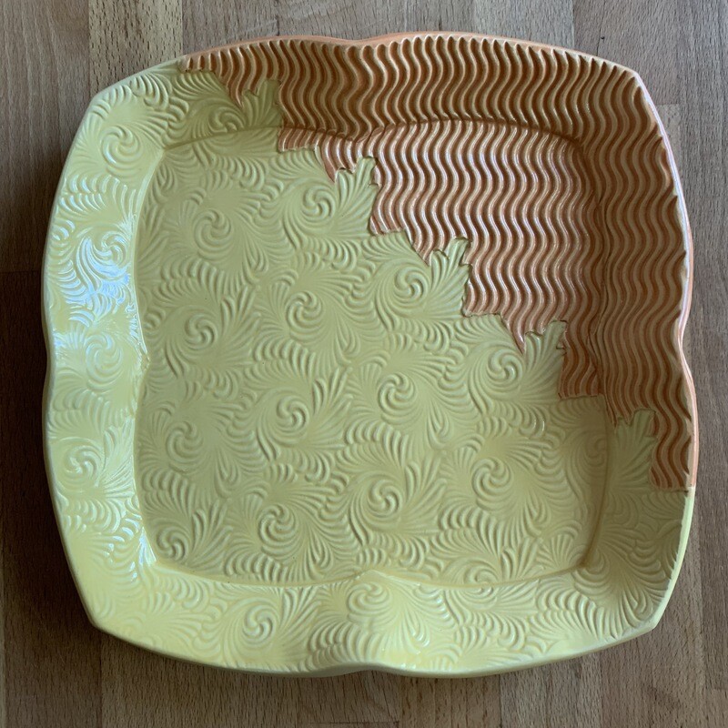 9&quot; Luncheon Plate 2 Color in yellow &amp; orange
