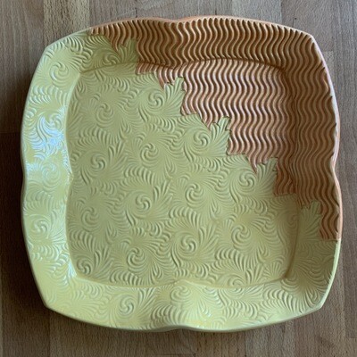 9" Luncheon Plate 2 Color in yellow & orange