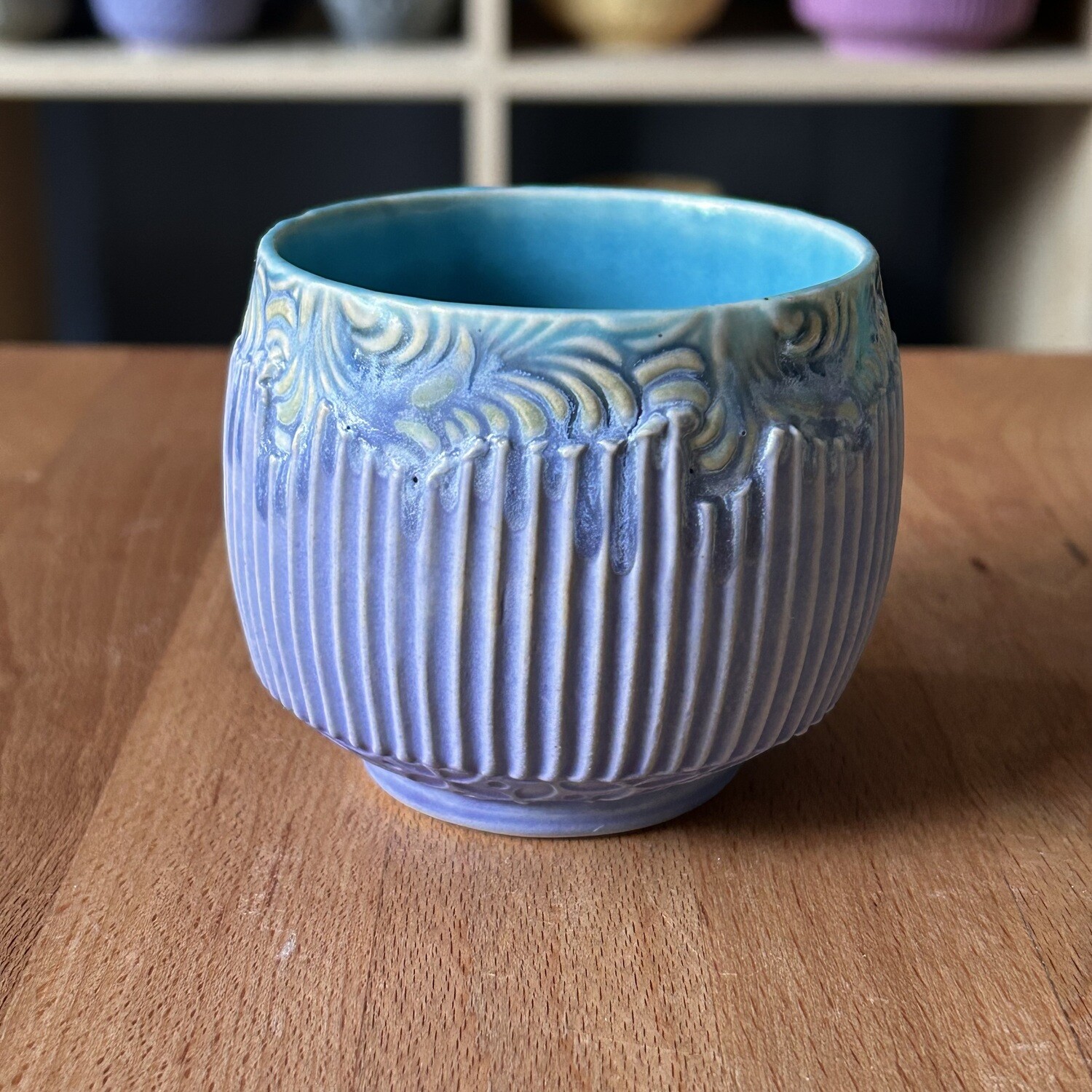 5oz Espresso Cup/Tiny Bowl in turquoise, watered mermaid &amp; purple