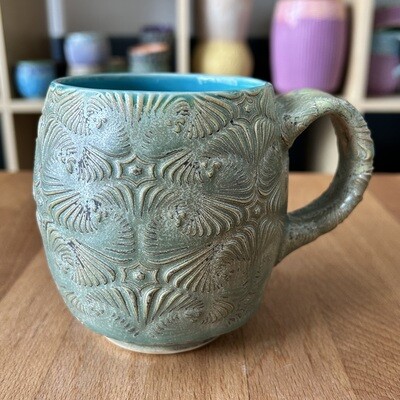 12oz Cup in turquoise & twilight