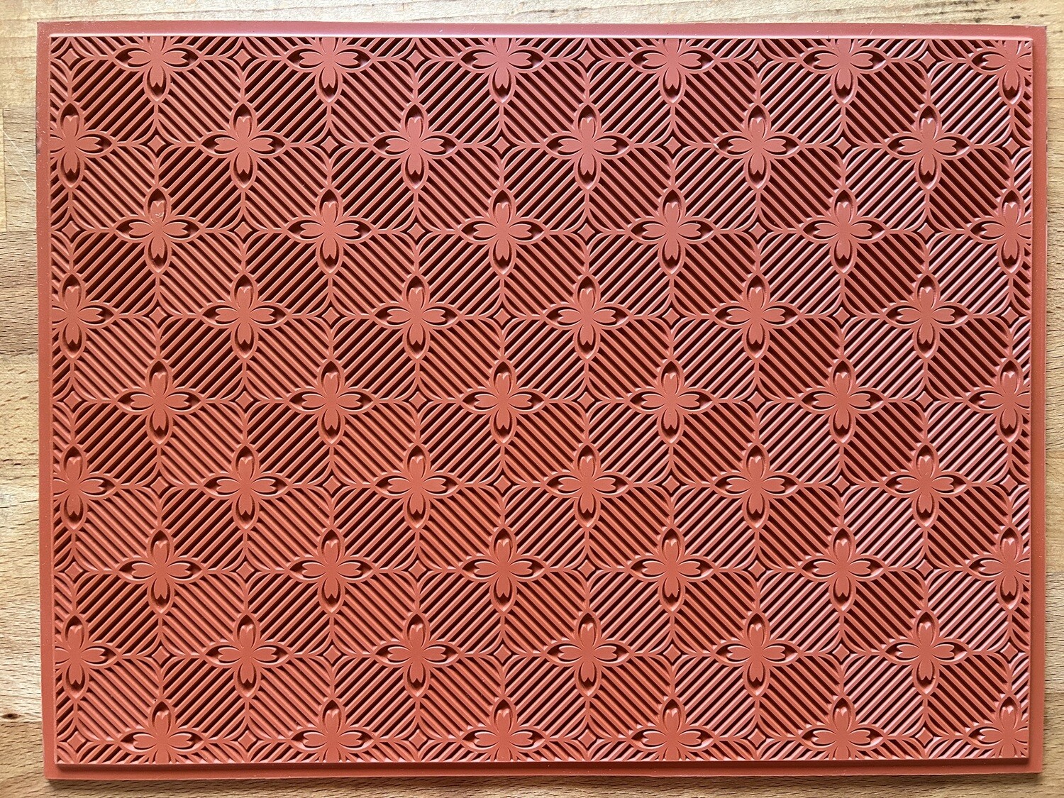 Floral Tile 9&quot; x 12&quot; texture mat Shipping Now!
