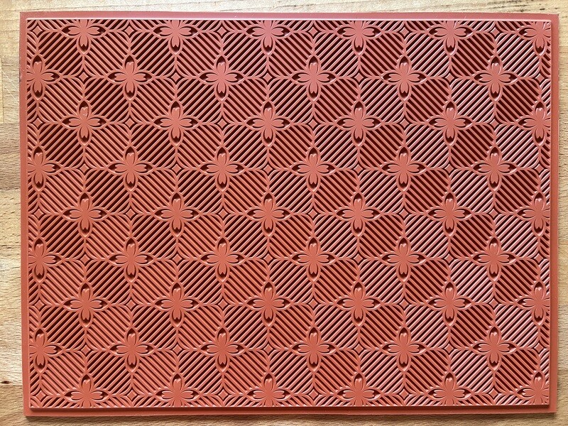 Floral Tile 9&quot; x 12&quot; texture mat Shipping Now!