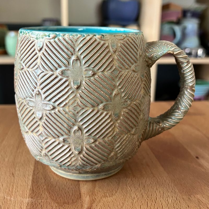 16oz Cup in turquoise &amp; twilight