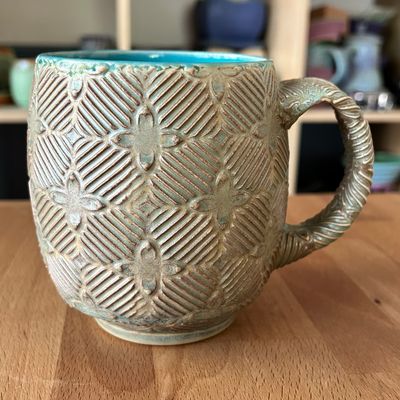 16oz Cup in turquoise &amp; twilight