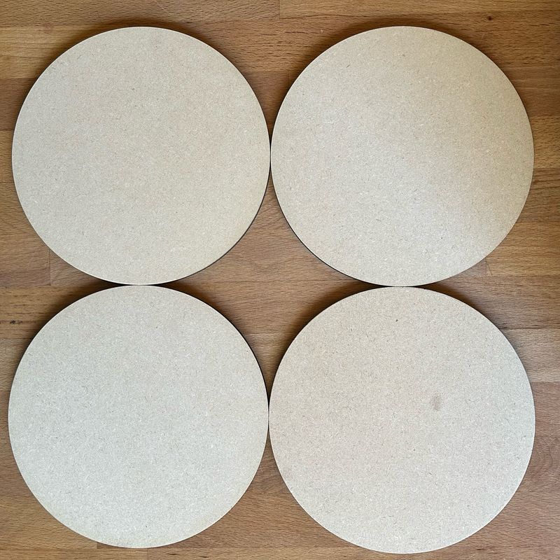 Four 6&quot; round Handbuilding Batts