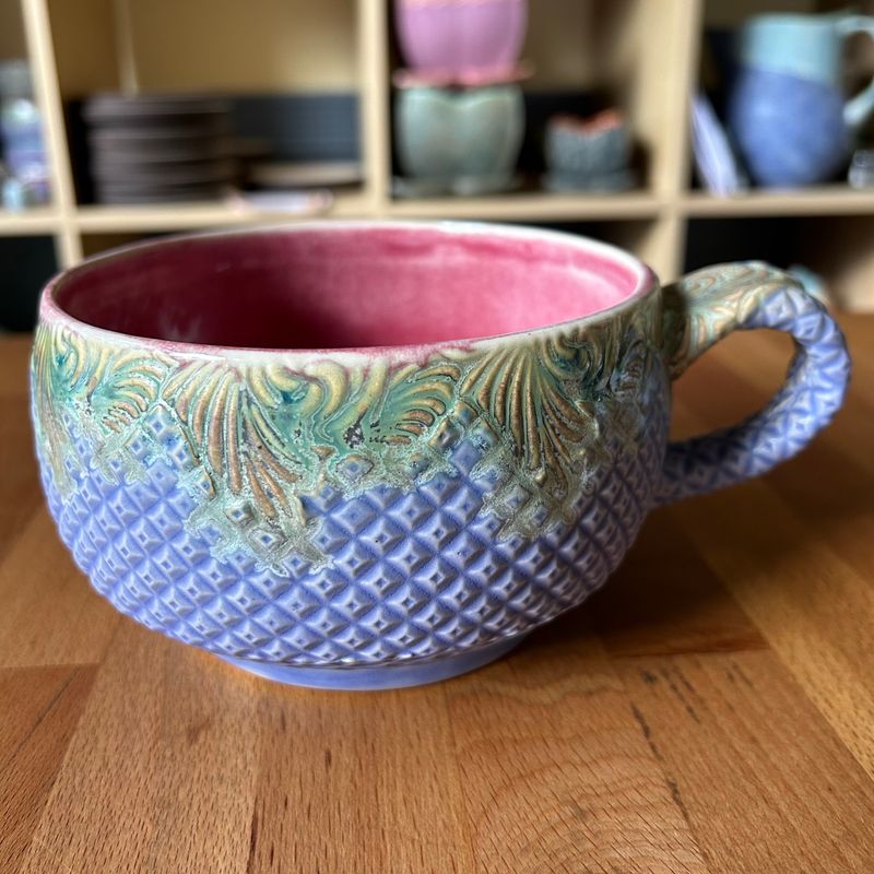 Stew Cup in crimson, watered twilight &amp; purple