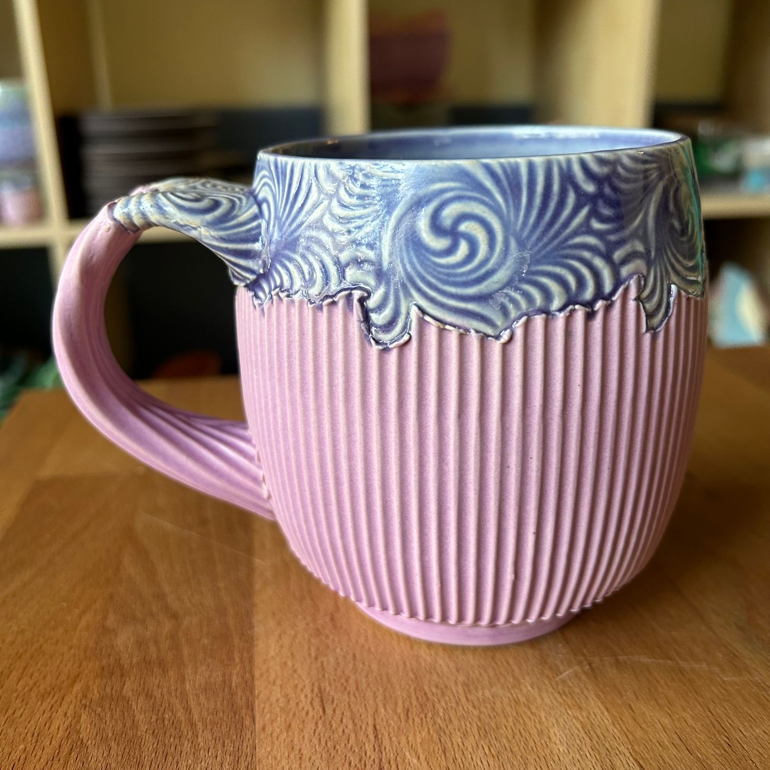 16oz Cup in purple &amp; chrysanthemum