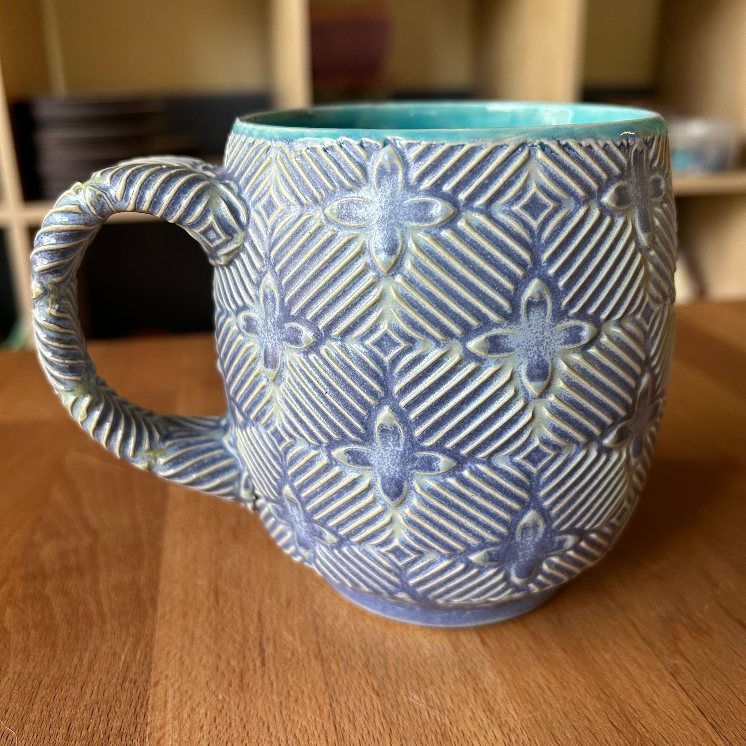 16oz Cup in turquoise &amp; mermaid
