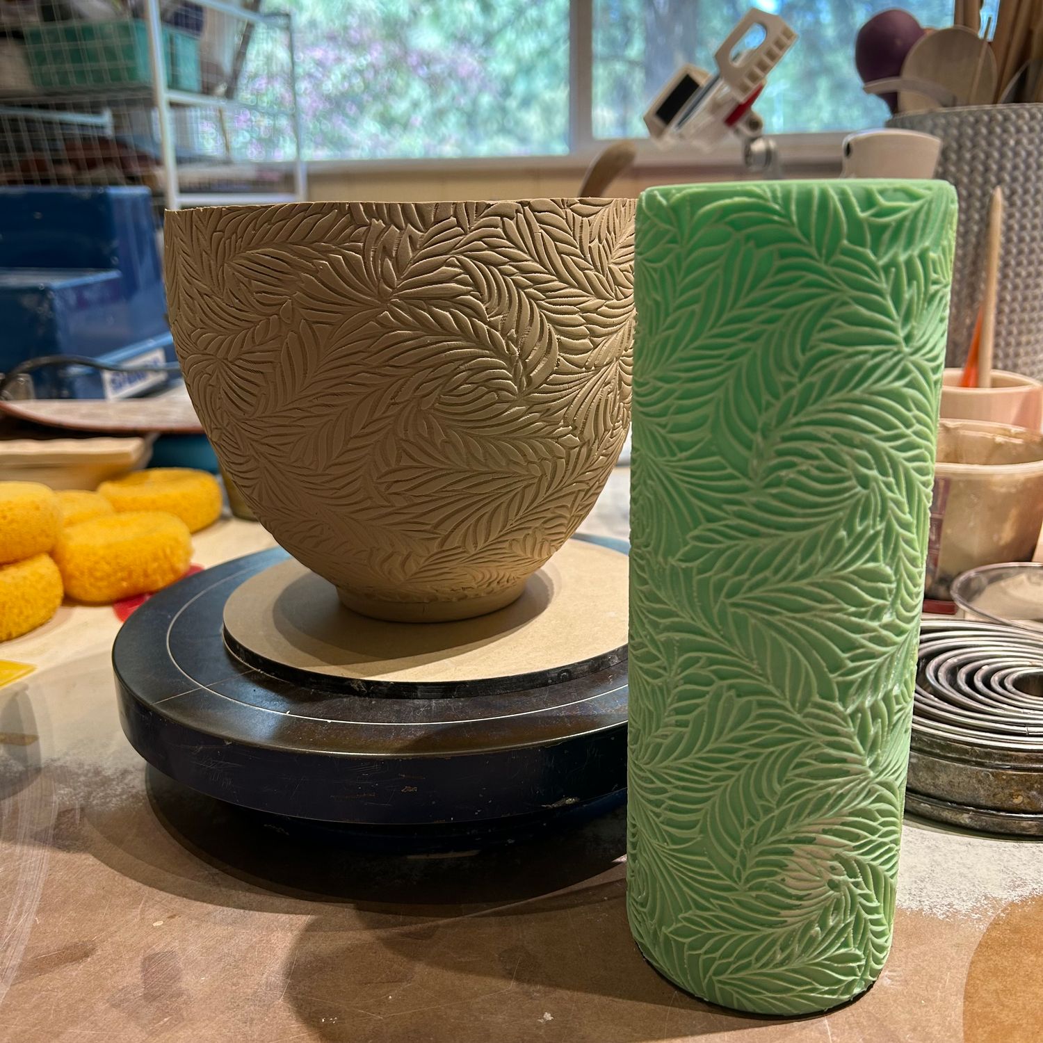 Texture Roller, leafy pattern - Shipping Now!