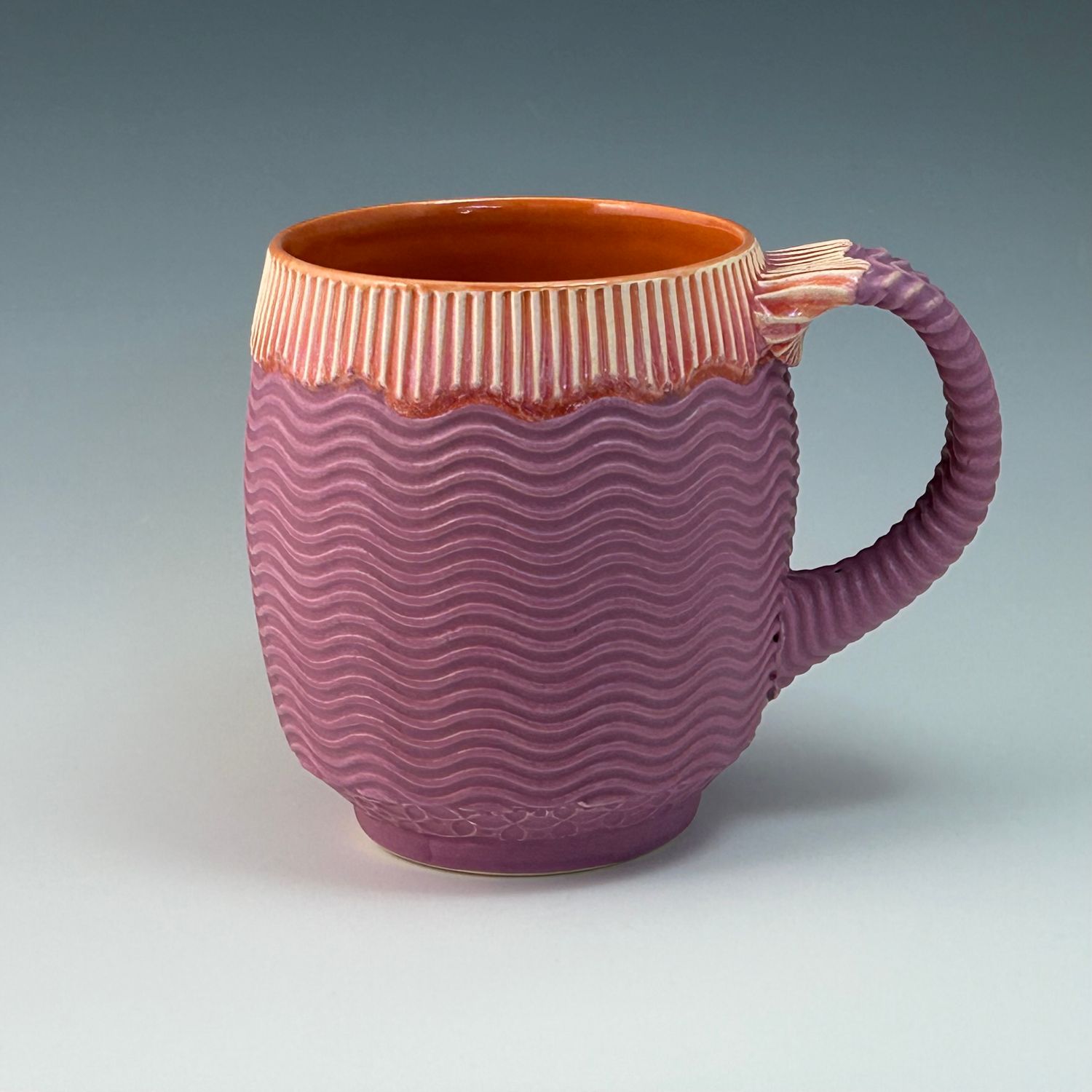 16oz Cup in peach, voom &amp; chrysanthemum