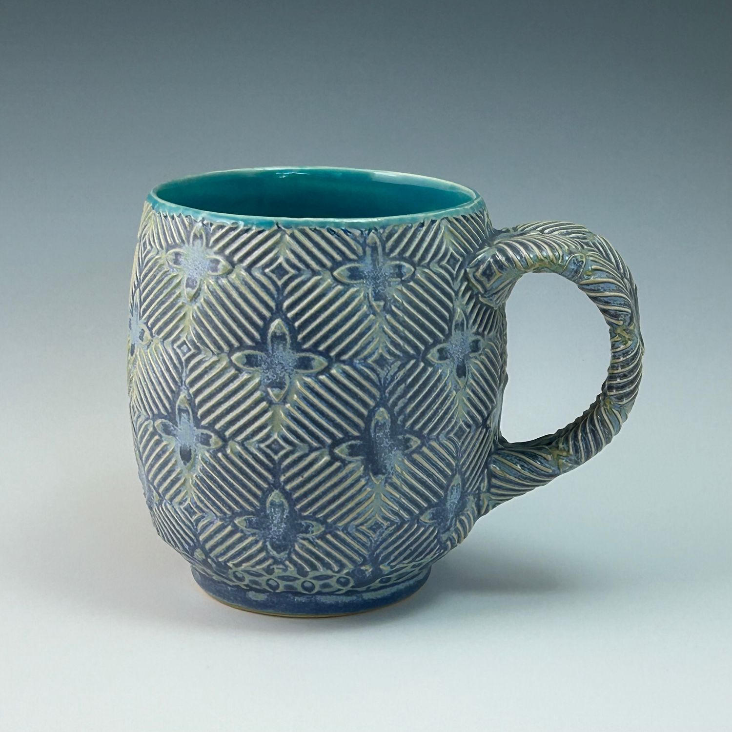 16oz Cup in turquoise &amp; mermaid