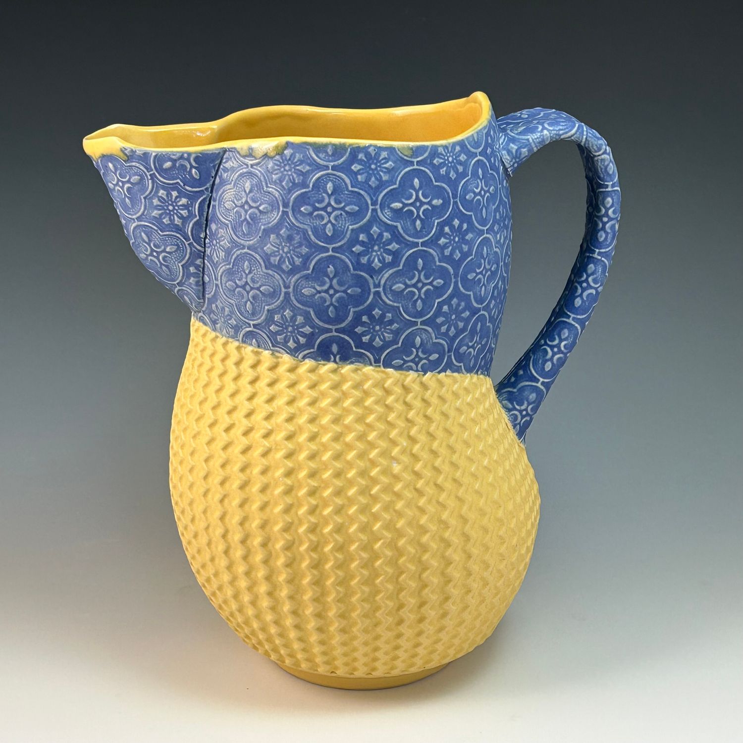 Pitcher in bloo &amp; yellow