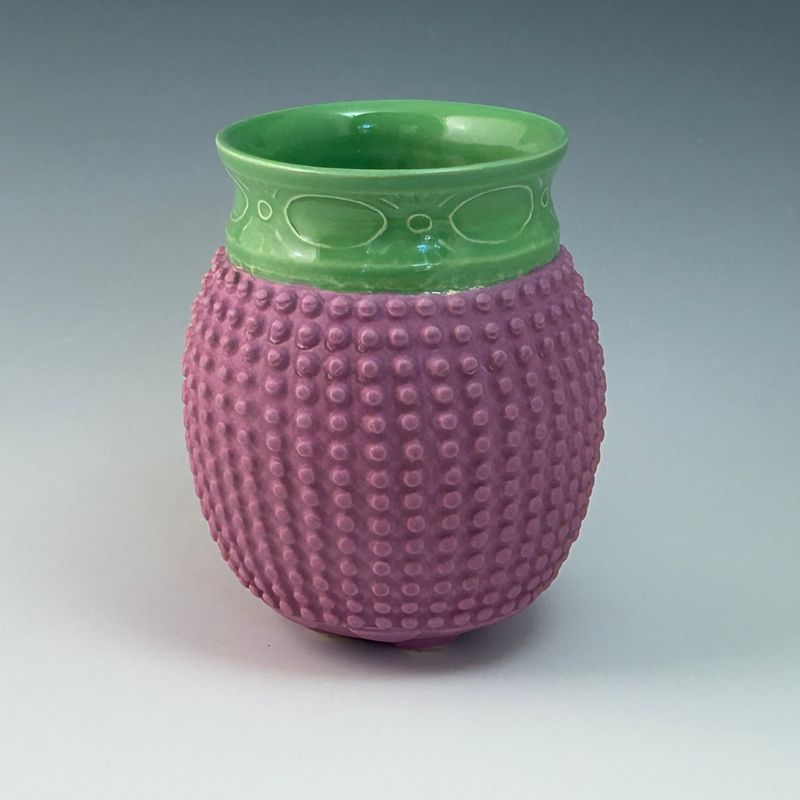 hedgehog tumbler in turquoise &amp; purple