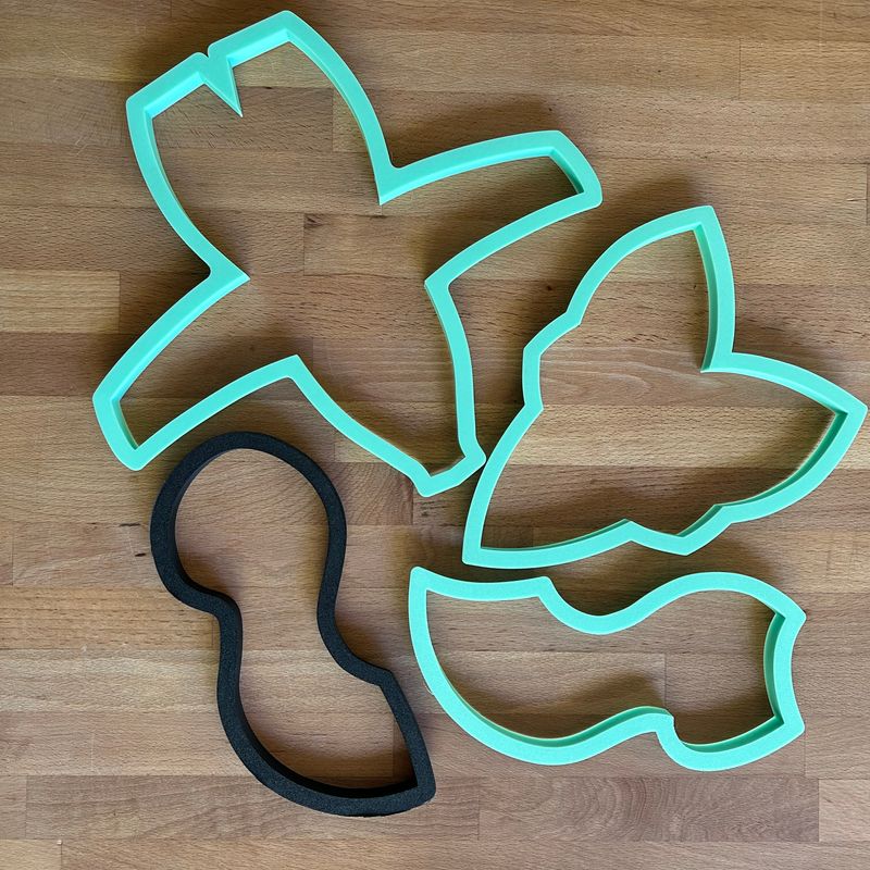 Limited Run Squirrel Watering Can Template Cutters with two tails cutters.