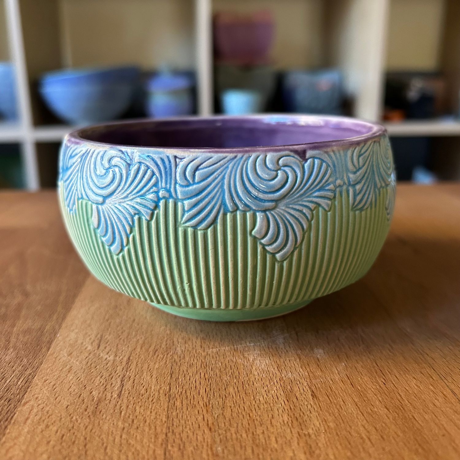 Dip/Sauce/Ice Cream Bowl in purple, lake ice blue &amp; green