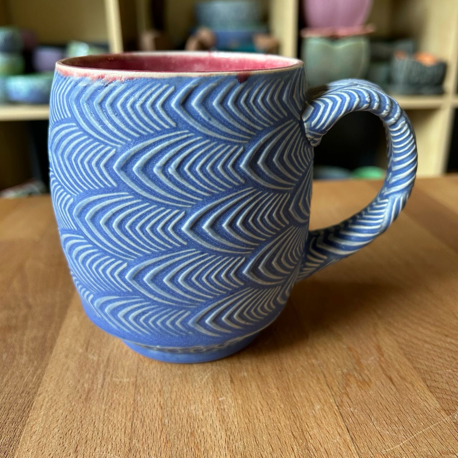 Imperfect 16oz Cup in crimson and bloo