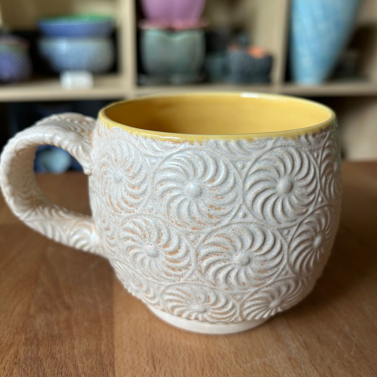 Shortie 12oz in yellow &amp; painted iron