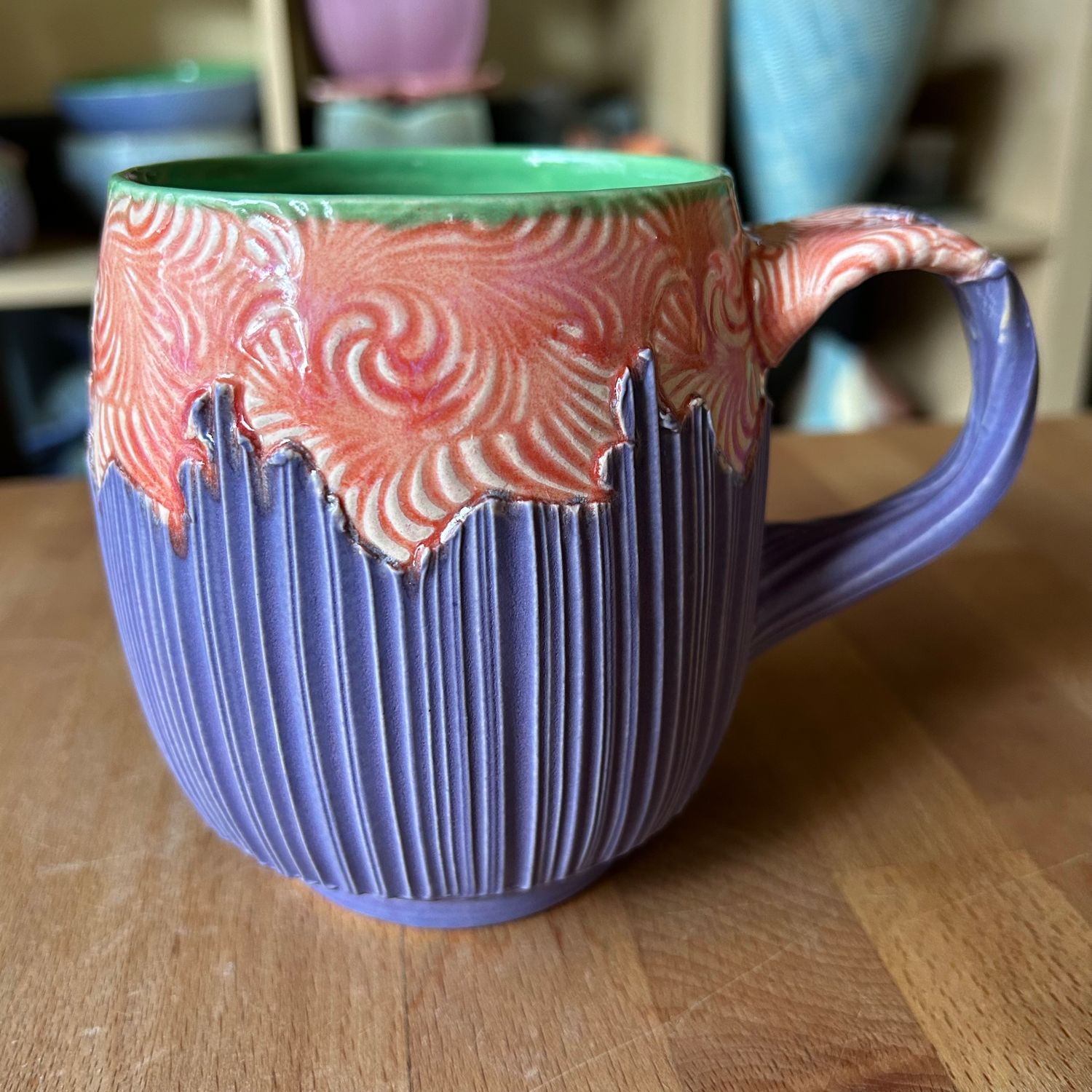 16oz Cup in green, voom &amp; purple