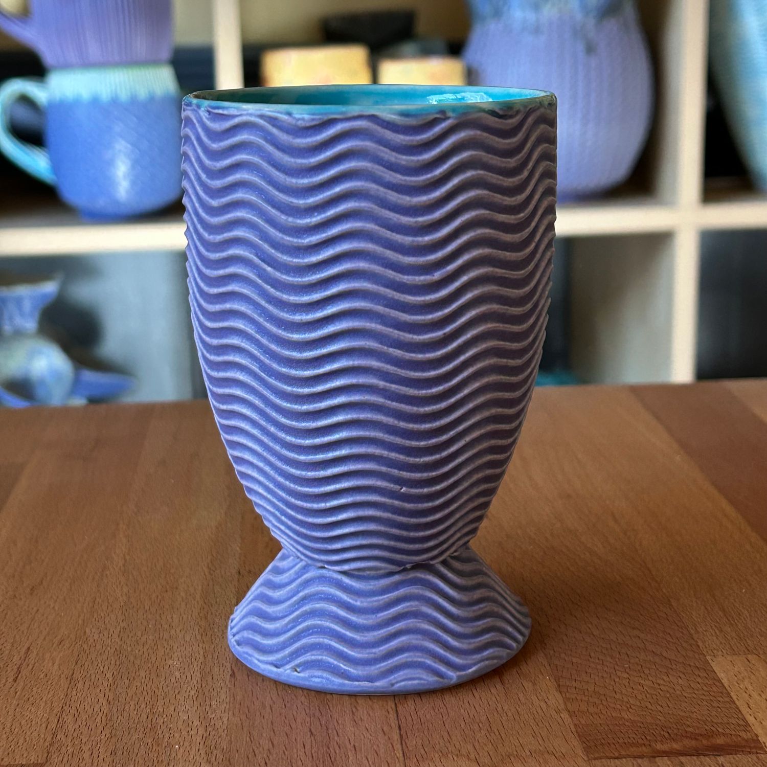 Goblet in turquoise &amp; purple