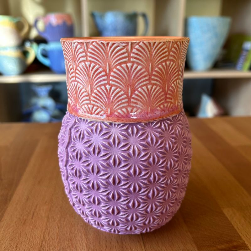 Stars Tumbler in peach, voom &amp; chrysanthemum