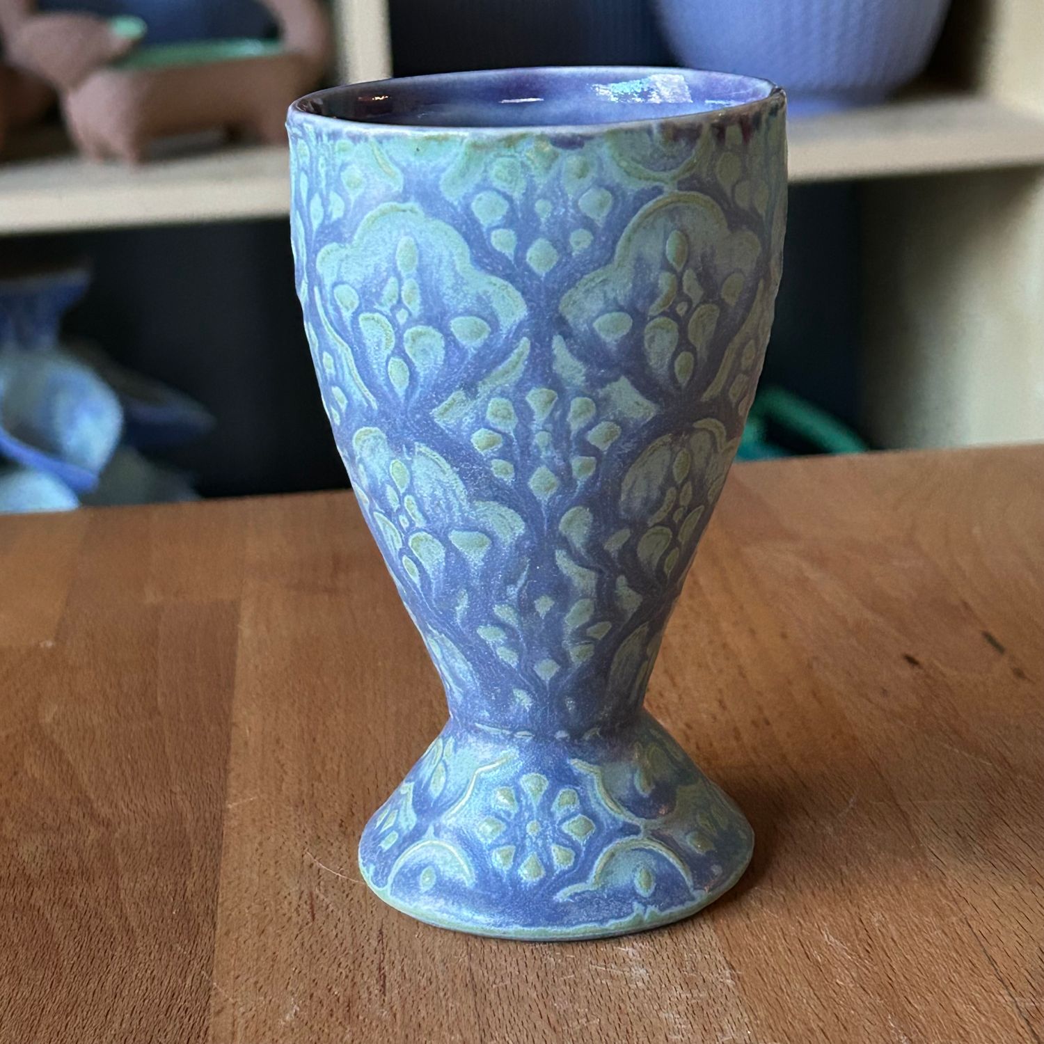 Chalice in purple &amp; mermaid